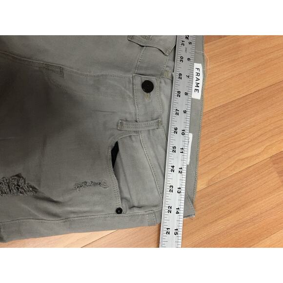Frame Le Skinny De Jeanne Womens Distressed Gray Light Wash Denim Jeans Size 29 - Picture 11 of 11